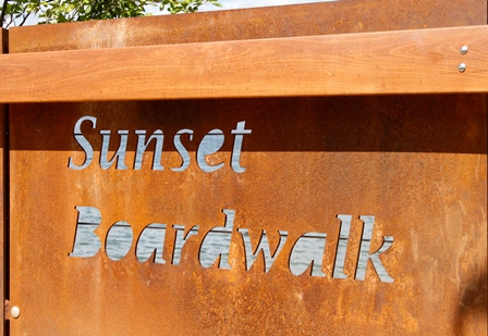 Sunset Beach Board Walk Sign