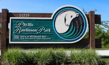 Phyllis Rawlinson Park Front Sign