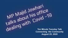 MP Majid Jowhari TMTT at CTC Aug 25,2020